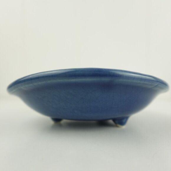 Crate & Barrel Small Blue Bowl Swirl Design Made In Japan - Picture 2 of 8